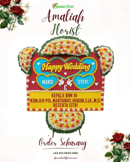 Papan Bunga Pernikahan Pageralam